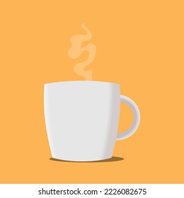 ilustración vectorial de taza de café con color blanco