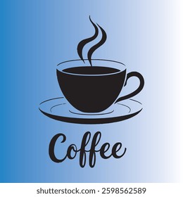 Coffee Cup Vector Illustration,Hot Coffee Logo Design