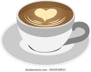 Coffee cup vector image or clipart for background or project