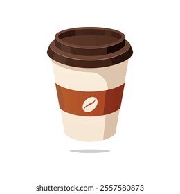 Coffee cup vector isolated on white backrgound.