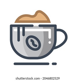 Coffee cup vector line. Full editable in EPS 10