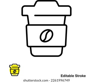 Coffee Cup Vector Line Icon