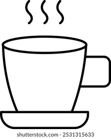 Línea de Vector de taza de café Icon Design