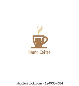 coffee cup vector logo design template. Vector coffee shop labels.Minimalistic vector 
