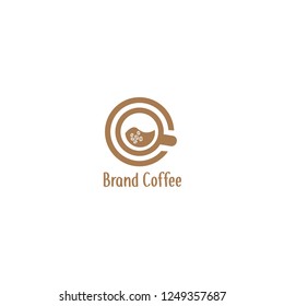 coffee cup vector logo design template. Vector coffee shop labels.Minimalistic vector 