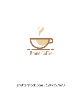 coffee cup vector logo design template. Vector coffee shop labels.Minimalistic vector 