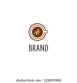 coffee cup vector logo design template. Vector coffee shop labels.Minimalistic vector