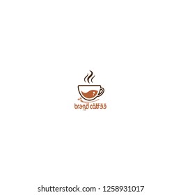 coffee cup vector logo design template. Vector coffee shop labels.Minimalistic vector