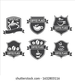 Coffee cup vector logo design template. Vector coffee shop labels.