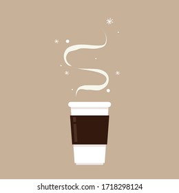 Kaffeetasse, Vektor. Coffee-Cup-Logo-Design.