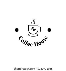 Coffee cup vector logo design template. Vector coffee shop label. Suitable for company logos, communities and online shops.