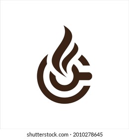 Coffee cup vector logo design template
