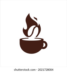 Coffee cup vector logo design template. Vector coffee shop.