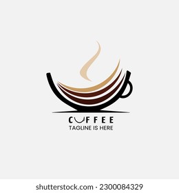 Coffee cup vector logo design template. Vector coffee shop labels. Cofeeshop logo