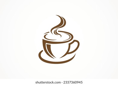 Diseño del logotipo vectorial de copa de café