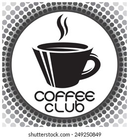 Coffee cup vector logo design template