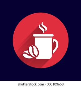 Coffee cup vector logo design template. Cafe shop emblem.