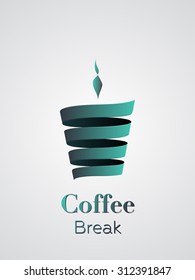 Coffee cup vector logo design