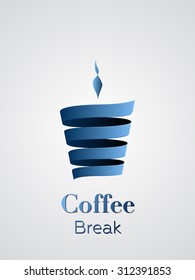 Coffee cup vector logo design