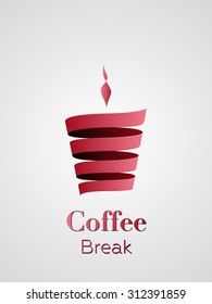 Coffee cup vector logo design