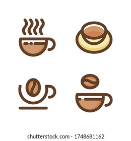 coffee cup vector logo icon