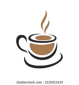 coffee cup vector logo template
