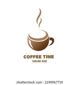 Coffee cup vector logo template