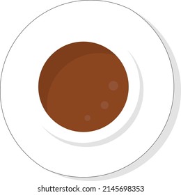 Coffee cup vector on top view