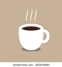 Coffee cup vector on white background. wallpaper. logo design.