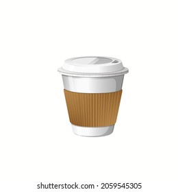 Kaffeetasse, Vektor. Kaffeetasse auf weißem Hintergrund.