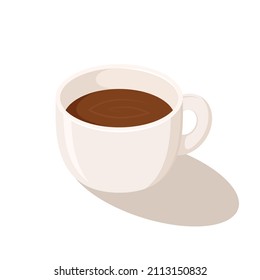 Coffee cup vector on white background. Cup of Fresh Coffee. Vector Illustration.