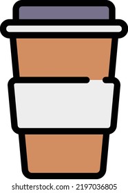 coffee cup vector on white background. isolated Vector icon