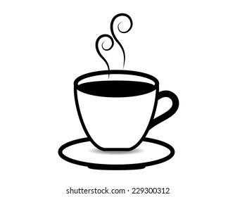 coffee cup vector on white background
