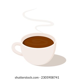 Coffee cup vector on white background. Cup of Fresh Coffee. Vector Illustration.