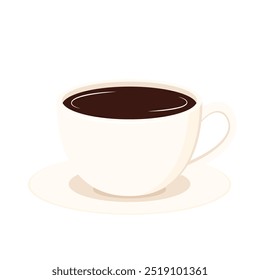 Coffee cup vector on white background. Cup of Fresh Coffee. Vector Illustration.