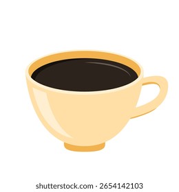 vetor de xícara de café sobre fundo branco. papel de parede. design de logotipo.