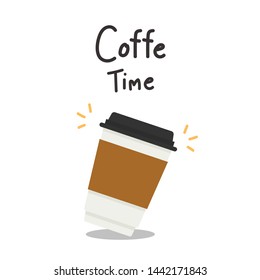 Coffee cup vector. coffee poster design. Coffee time.