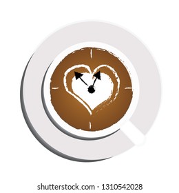 Coffee cup vector for poster and empty space for text.Typography card, image with lettering. Design for t-shirt and prints. Coffee time screen background for laptop,notebook and phone.coffee icon