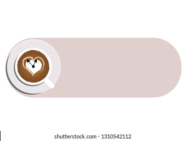 Coffee cup vector for poster and empty space for text.Typography card, image with lettering. Design for t-shirt and prints. Coffee time screen background for laptop,notebook and phone.coffee icon