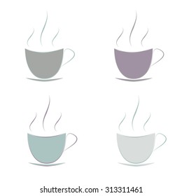 coffee cup vector set
