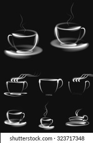 coffee cup vector, set