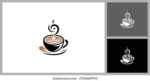 Vetor de xícara de café com redemoinho a vapor