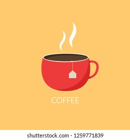 Coffee cup vector. symbol. logo design.