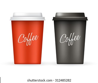 Coffee Cup Vector Template : Vector Illustration