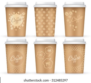 Coffee Cup Vector Template: Vector Illustration