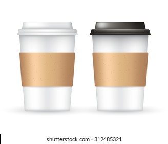 Coffee Cup Vector Template : Vector Illustration