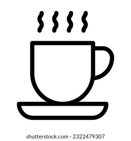 Coffee Cup Vector Thick Line Icon For Personal And Commercial Use.
