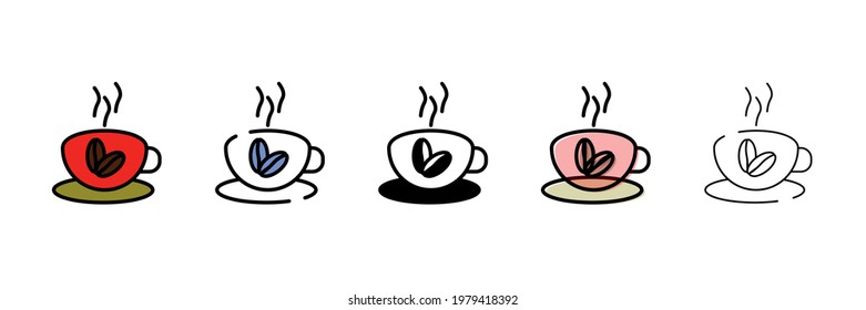 coffee cup vector type icon