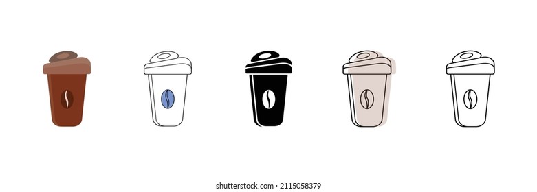 coffee cup vector type icon