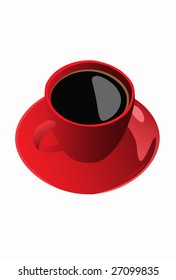Coffee cup. Vector. Without mesh.